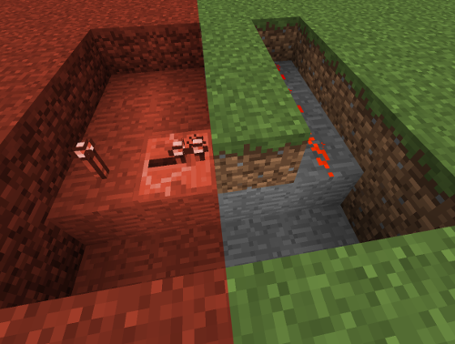 Redstone at the edge of your claim